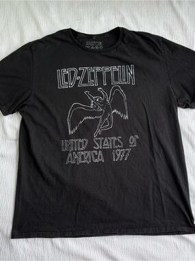 Led Zeppelin United States Of America 1977 Graphic T-shirt Men XL Music Merch